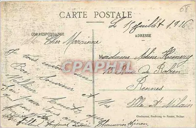 Wjazd w Dannemarie — zniszczony przez Francuski Génie 26 sierpnia 1914 — Wysokie Alzasko — Rewers