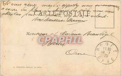 Rua do Bouquet, Estátua de Maria Madalena (século XV) — Le Mans ao longo dos séculos — N° 27, editor L. Joniaux — Verso