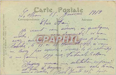 La Sarthe i Le Mans — Widok z Quai de l'Amiral-Lalande — R. Barbier, wyd. — Rewers