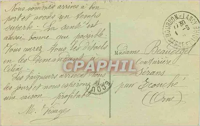 Bourbon-Lancy — Cour intérieure de l'Établissement Thermal — Les Sources — P. Pottey, éditeur — Verso