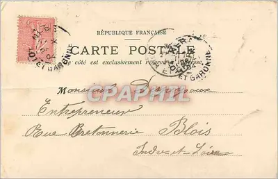 Nérac (Lot-et-Garonne) — O Castelo do Tasta em parte do XVᵉ século com túmulos merovíngios no parque — J. Tapie, Fot. édit., Auch — Verso