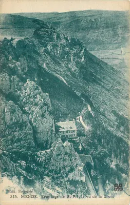 Ermitagem de St-Privat vista da Cruz — Mende — Edit. Forestier n°215