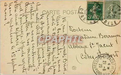 Uzerche — Most Turgot i ogólny widok — Wydawca nieznany, numer serii nie widoczny — Rewers