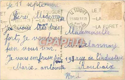 Le Touquet-Paris-Plage - La Pinâde e la Torre Faro — Ed. F. Bonaventure, n° 241 — Verso