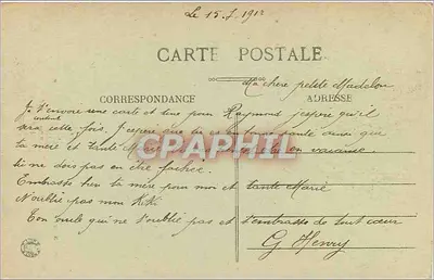 Okręgi Saint-Étienne — Korytarz prowadzący pod fundamenty zapory — wyd. M. M. n° 227 — Rewers