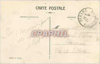 Lourdes - Bênção do S. Sacramento — Edição F. Viron, n°1 — Verso