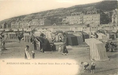 Boulogne-sur-Mer — O Boulevard Sainte-Beuve e a Praia — LL. — N° 72