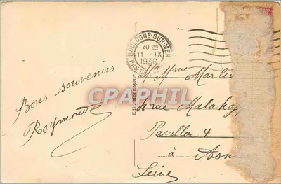 Boulogne-sur-Mer — Estrada de Wimereux em tempo ruim — Edição Monnoyeur n°64 — Verso