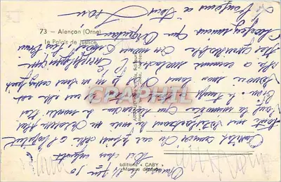 Palácio de Justiça de Alençon — editor Gaby, n°73 — Verso