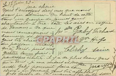 Royat-les-Bains — Wieża Parku Bargoin — Idéal, nr 4261 — Rewers