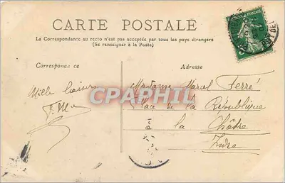 A Auvergne — Pontgibaud — O Castelo — editor MT & T.L. — Verso
