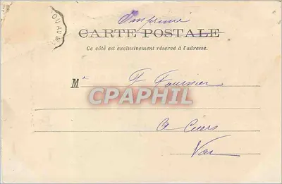 Le Mans — Estátua do General Chanzy — editor E. Buvache — Verso