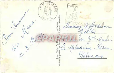 Le Mans — Saudação de Le Mans — Imp. A. Dolly — Verso