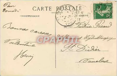 PAU — O Castelo e os Hotéis, Vista tirada de Jurançon — Edição Lamazouère — Verso