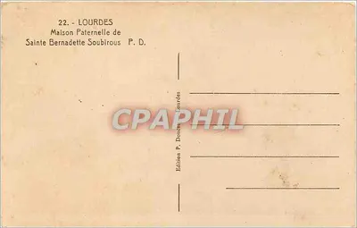 Dom Ojczysty Bernadetty Soubirous — Lourdes — Wydawnictwo P. Douces Lourdes — Rewers