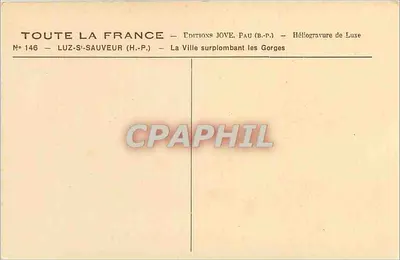 Luz-Saint-Sauveur (H.-P.) — La Ciudad sobre las Gargantas — Ediciones Jove, Pau (B.-P.) — Reverso