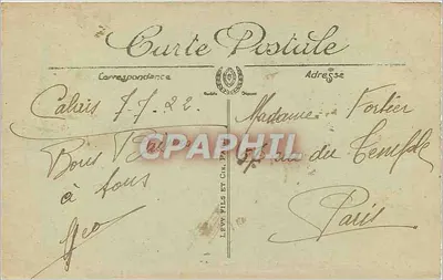 Calais — Pomnik Ofiar « Pluviose » — Rewers