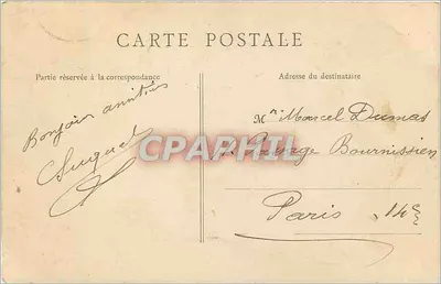 Berck-Plage — La Playa a Marea Baja — E.F. PARIS n°80 — Reverso
