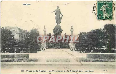 Place de la Nation — Tryumf Republiki — autor Dalou