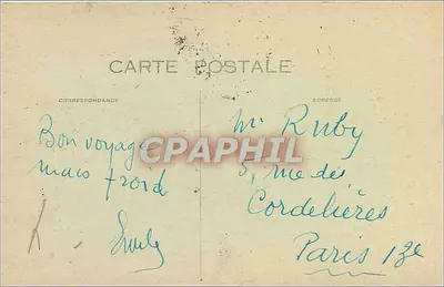 Ruiny zamku Chalucet — Wielki Donjon — Wydawnictwo Courrier du Centre, Limoges, nr 116 — Rewers
