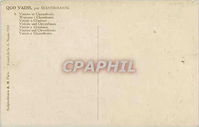 Quo Vadis — Vinicius i Chrysothemis — autorstwa Mastroiani — Rewers