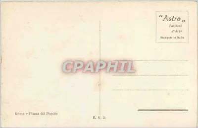 Roma - Piazza del Popolo — vista panorâmica — Edições de Arte 'Astro' — Verso