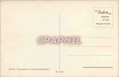 Rzym — Pomnik Wiktora Emanuela II — Wydawnictwo Sztuki 'Astro' — Rewers