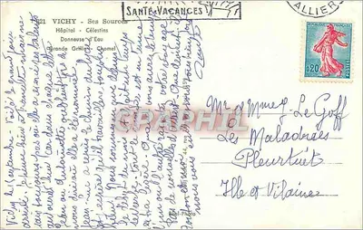 Vichy — Jej źródła — Nieznany wydawca, nr 321 — Rewers