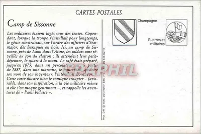 Camp de Sissonne (Aisne) — O Despertar — Cartes Postales — Verso