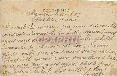 Kair — kamile — wydawca Cairo Post-Card Trust, seria N° 927 — Rewers