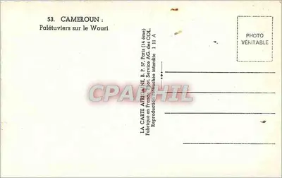 Palétuviers no Wouri — Camarões — editor LICA, n° 53 — Verso