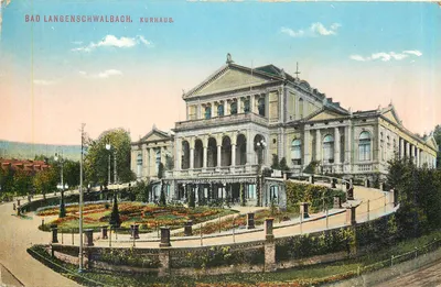 Bad Langenswalbach — Kurhaus — Heliochromie von Otmar Ziehler, München.