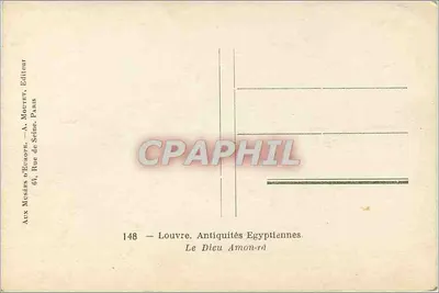 Estátua de Amon-Rê — Museu do Louvre — Editor A. Mourier, Paris — Verso