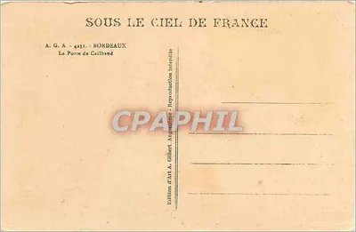 Drzwi Caillhand — Bordeaux — Wydawnictwo A.G.A. Gilbert — Rewers