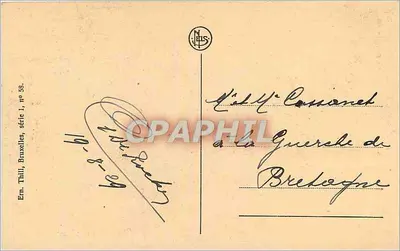 Bruxelas-Laeken — A Torre Japonesa — Em. Thill, série 1, n° 58 — Verso