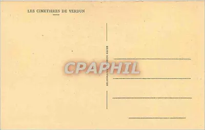 Cemitério Nacional de Douaumont — noite — 20.000 túmulos — Héliogravure Loubier Macon — Verso