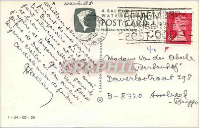 Dorset — carta postal ilustrada — J.S. Salmon Water Colour — Verso