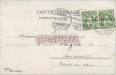 Genebra. Barco do Léman — E. COMBE. N°701 — Verso