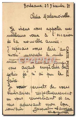 Bordeaux — Porte de Bourgogne — M. D. — Verso