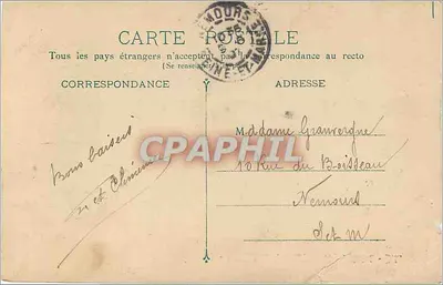 Stara pocztówka Bordeaux L'Hopital St Andre — Rewers