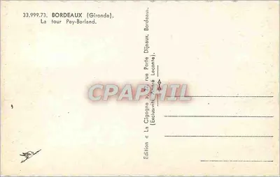 Bordeaux — wieża Pey-Berland — wydawnictwo La Cigogne — Rewers