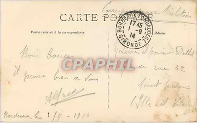 Bordeaux — Pomnik Girondyn — C.B. nr 25 — Rewers