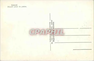 Dakar — Wyruszanie w rybołówstwo — kolekcja Jules PARRY, Dakar — Rewers