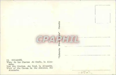 Guadix — Widok jaskiń, w tle Alcazaba — Librerta Pérez Ruiz — Rewers
