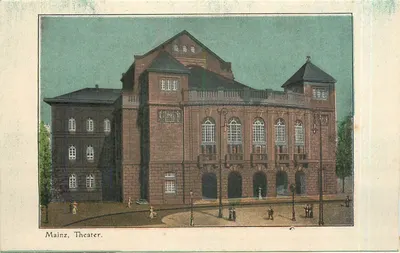Mainz, Theater — vue architecturale — éditeur inconnu, n° de série non visible