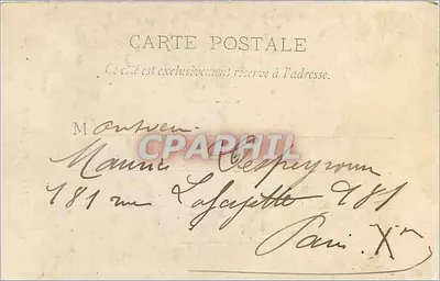 Moulins — Vue prise de la Caisse d'Epargne — B F Chalon-sur-Saône, n°53 — Verso