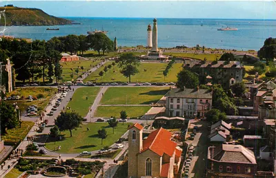 Hoe and the Sound, PLYMOUTH — vista aérea — THE PHOTOGRAPHIC GREETING CARD CO. LTD., LONDON