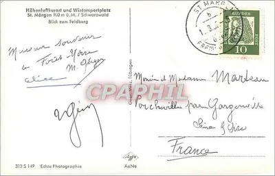 St. Märgen — Widok na Feldberg — wydawca AeNe, n° 313 S 149 — Rewers