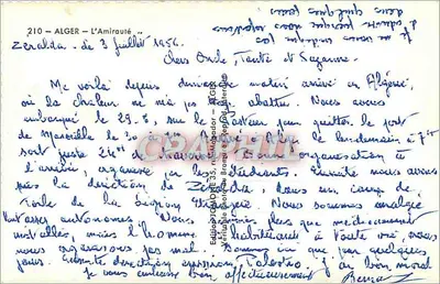 Porto de Argel — vista do cais e do farol — editor Jomone, n°210 — Verso