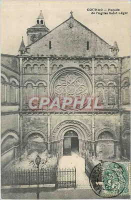 Cognac — Fronton kościoła Świętego Legera — Wydawca nieznany